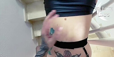 Goth Tattooed Milf With High Boots Ass To Mouth Ass To Pussy Anal Creampie