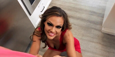 Fragile MILF facialized after sex with ex-BF in the kitchen