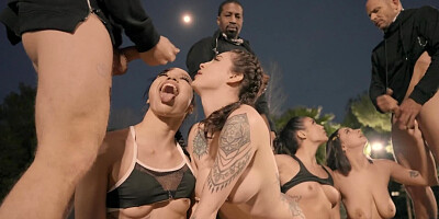 Female sports team decides to unwind with a real orgy