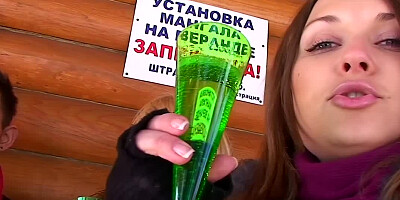 Girls get drunk while out in the cottage and then they fuck