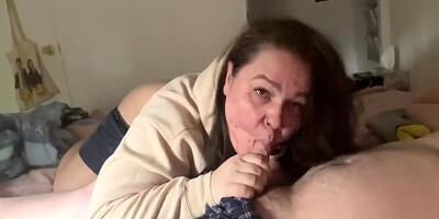 Surprise Cum In Mouth For A Gilf! Compilation
