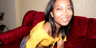 Thai teen amateur girlfriend enjoys her new boyfriends BWC