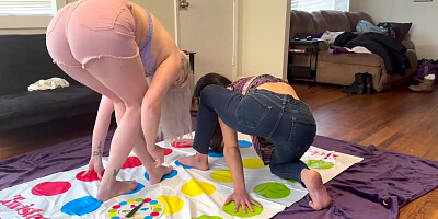 Cute Couple Engage In Sex Toy Fucking Each Other After A Sexy Strip Twister Game