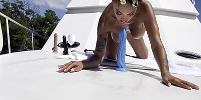 Fucks Herself With A Big Dildo On A Yacht (free) 10 Min With Monika Fox