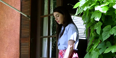 Joseline Kelly In Takes Off Her Uniform And Masturbates