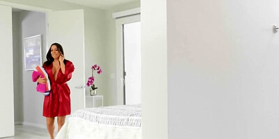 Thick MILF is intimate with husband's best buddy in shower room