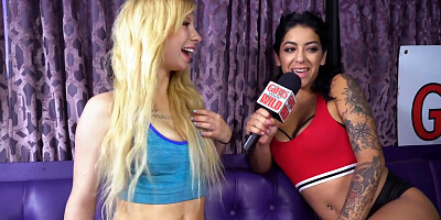 Blonde chick Kenzie Reeves fingers her delicious pussy