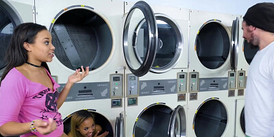 Laundry day turns into lesbian fun of Adrian Maya and Xianna Hill