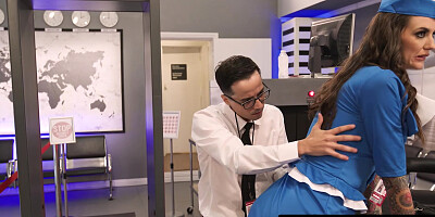 OOPSIE Horny Tall Flight Attendant Rocky Emerson DOMINATES Short Security Officer Ricky Spanish