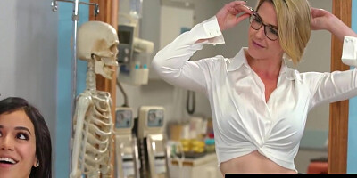 Vanessa Sky, Kit Mercer And Savannah Sixx In And Get Caught Scissoring By Milf Doctor! Threesome!