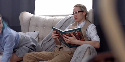 Rebecca Nikson In Horny teen 18+ With Turquoise Hair Fucks With Tutor