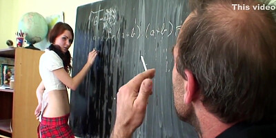 Math Teacher Fucks 18yo Innocent College Girl To Allow Her To Pass The Exam