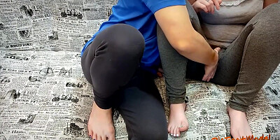 Foot Paradise Gf And Ts Foot Fetish Pleasure Handjob Toejob And Cum On Feet