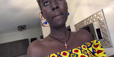 Steven Hard And Crystal Mrembo - Amateur African Model Shows Her Cowgirl Riding Skills At Casting! 10 Min