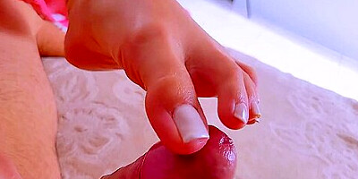 Footjob Stepsister Fucks Dick With Feet Moans And Nothing Else