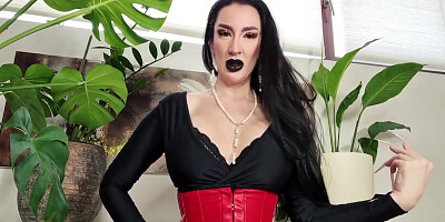 Black Lipstick White Long Nails Goddess Joi