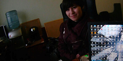 Hot and shy chick must show her body at a job interview