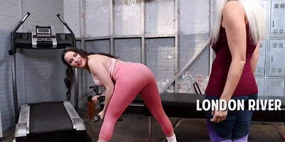 Dana Dearmond And London River In Lesbian Milf Anal Fucked In A Gym