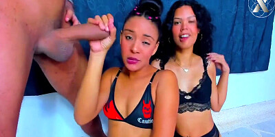 This Lucky Guy Receives Some Incredible Pov Blowjobs From His Two Best Friends