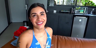 Teen 18+ Auditions At Casting Not Wearing Panties