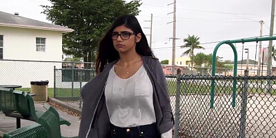 Insatiable Arab slut taking on two black dicks at the same time