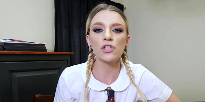 Man fucks stepdaughter with pigtails next to sleeping wife