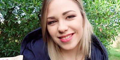 For money lovely girl blows stranger in park and not only
