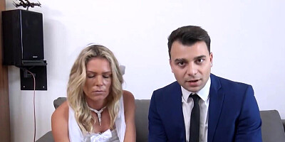 Claudia Macc fucks a dude because his hubby has a debt
