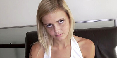 Young MILF is asked to give a blowjob by her needy hubby
