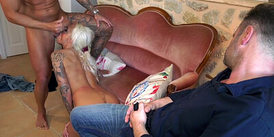 Slutty Wife Makes A Cuck Out Of Hubby With Sophie Logan