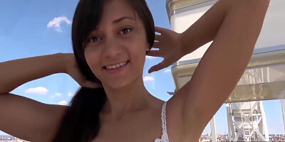 Tiny Girl Almost Caught Masturbating In Public On A Ferris Wheel 12 Min