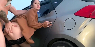 Horny Slut Getting Dicked Outside