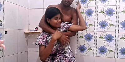 Cute Indian Teen Couple Engaged In Hot Sex In College Bathroom