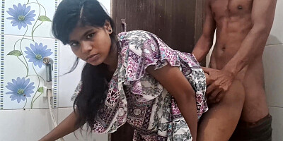Cute Indian Teen Couple Engaged In Hot Sex In College Bathroom