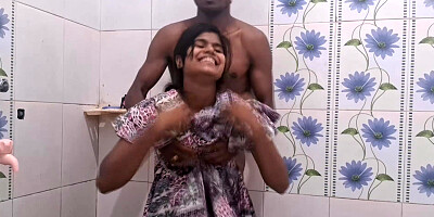 Cute Indian Teen Couple Engaged In Hot Sex In College Bathroom