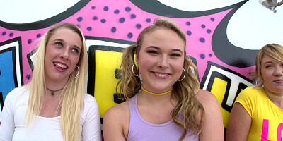 Alyssa, Zelda And Roxy Perform Some Messy Mouth Magic - Swallowed