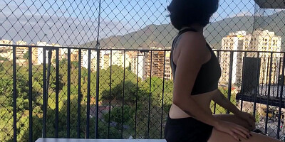 Working Out On The Balcony (sfw)