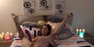 Tries Out Her New Vibrator Then Stepdaddy Gerald Plays With Her Big Tits - Tricia Oaks