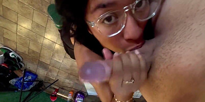Lesbian Friend Comes Over And Chokes On My Cock