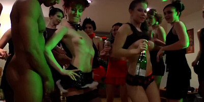 A party with plenty of hard liquor turns into a really hot orgy
