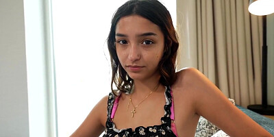 Layla Jenner - Brown Eyed Teen 18+ Porn Girl Riding His Cock