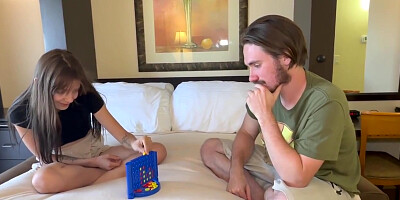 A Connect 4 Turns Naughty Quickly As She Loses All Or Clothes