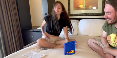 A Connect 4 Turns Naughty Quickly As She Loses All Or Clothes