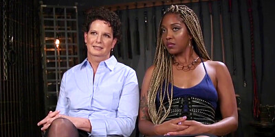 Black Lezdom Anal Fucks Bound Cougar