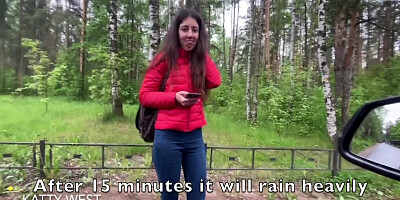 18 Year Old Russian Girl Sucks Cock In A Car For Tips With Dialogue