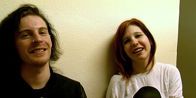 Couple talking before first time sex on camera