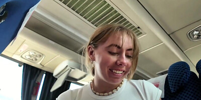 Risky! Girl Cums On Public Bus With Vibrator
