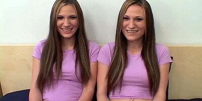Cute Horny Fake Twin Babes Masturbating