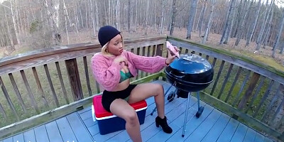 Ebony Amateur Fucked Hard Outside On Balcony - Nina Rivera And Real Couple