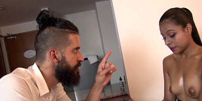 Shy Latina girl is groped and fucked by a horny guy